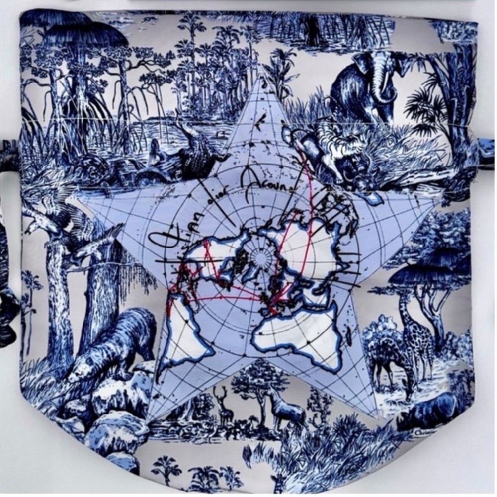Christian Dior Around The World Drawstring Pouch - Picture 4 of 4